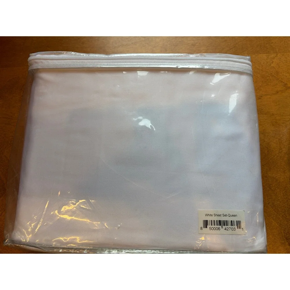 Buffy Breeze Sheet Set Queen White Eucalyptus Lyocell Tencel Cooling Bedding